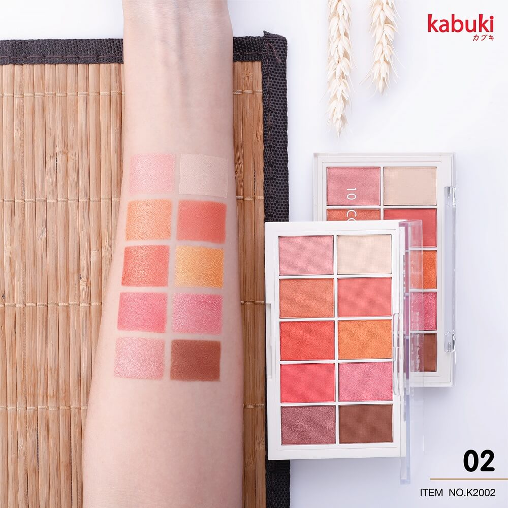 Kabuki ,Kabuki 10 Colors Of Eyeshadow,Kabuki 10 Colors Of Eyeshadow K2002-01,Kabuki 10 Colors Of Eyeshadow K2002,K2002,Kabuki 10 Colors Of Eyeshadow K2002ราคา,Kabuki 10 Colors Of Eyeshadow K2002รีวิว